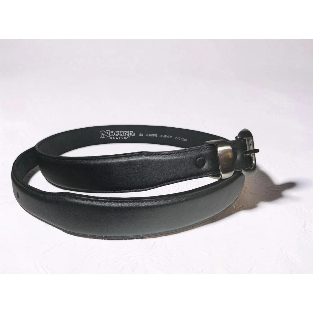 Nocona Men's Sz 40 Tapered Black Leather Belt N2427201 Cowboy Rodeo Western